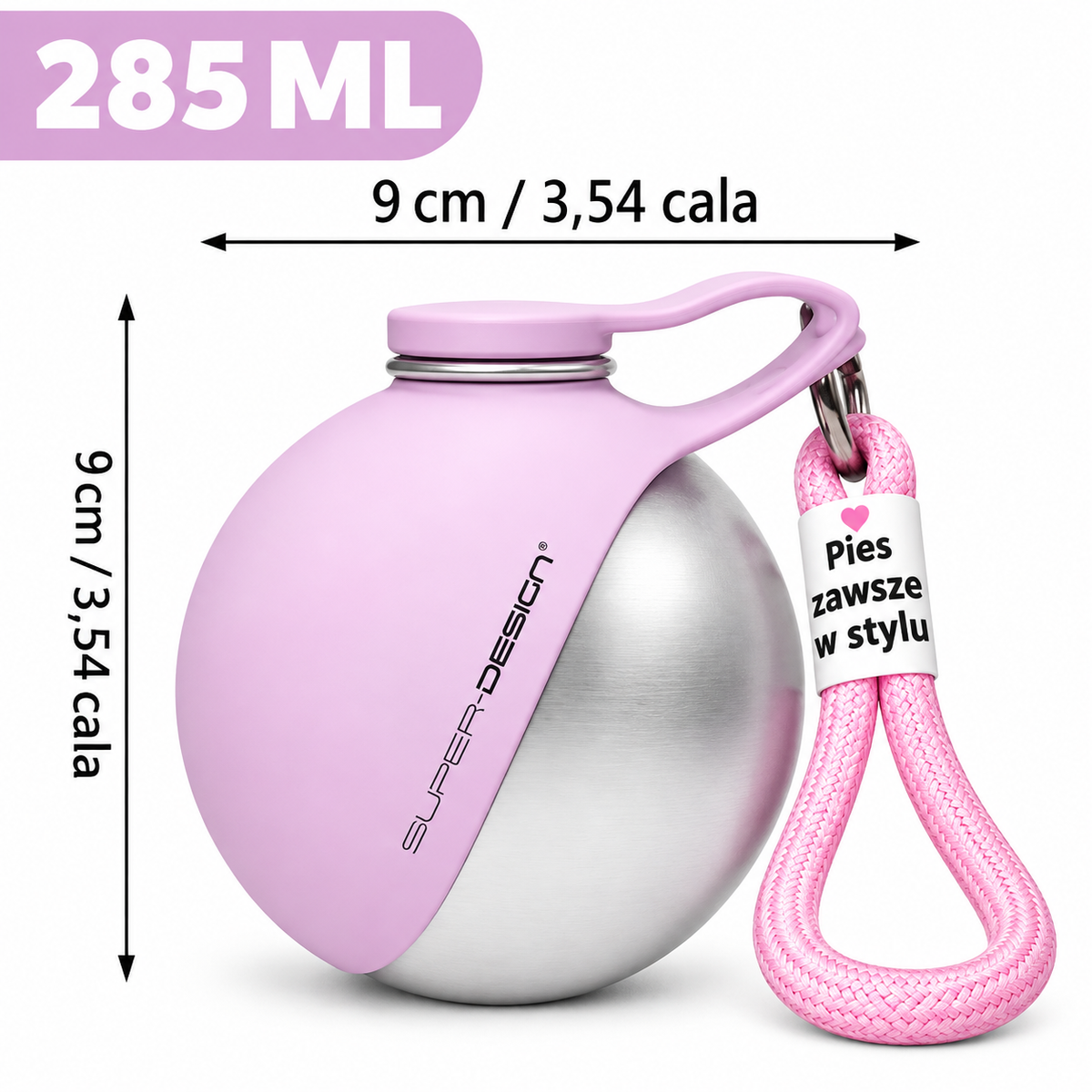 Przenośna butelka na wodę dla psa 285 ml